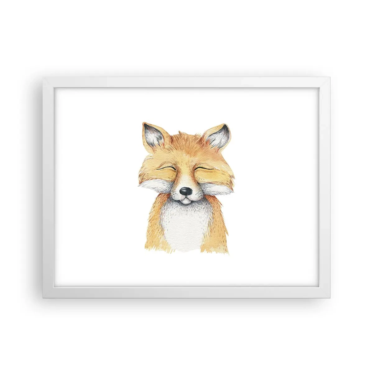 Affiche dans un cadre blanc - Poster - Humeurs de renard - 40x30 cm