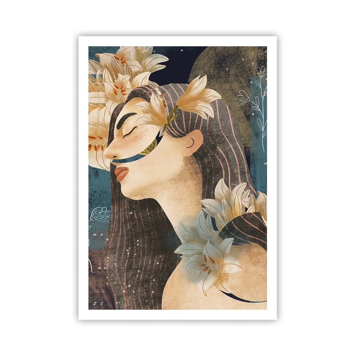 Affiche - Poster - Conte de fée sur la princesse lilas - 70x100 cm