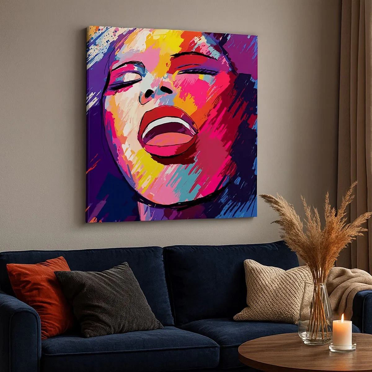 Impression sur toile - Image sur toile - Chante toute ma vie - 30x30 cm