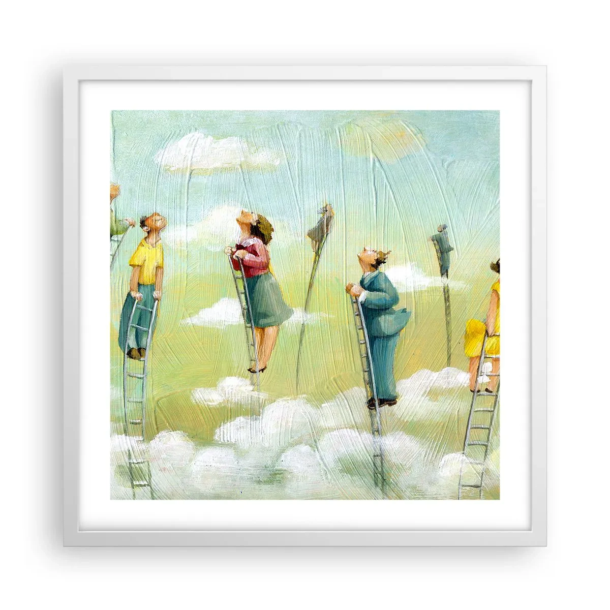 Affiche dans un cadre blanc - Poster - Derrière ton rêve - 50x50 cm