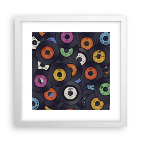 Affiche dans un cadre blanc - Poster - Couleurs des classiques - 30x30 cm