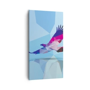 Impression sur toile - Image sur toile - Aigle en cristal lilas - 55x100 cm