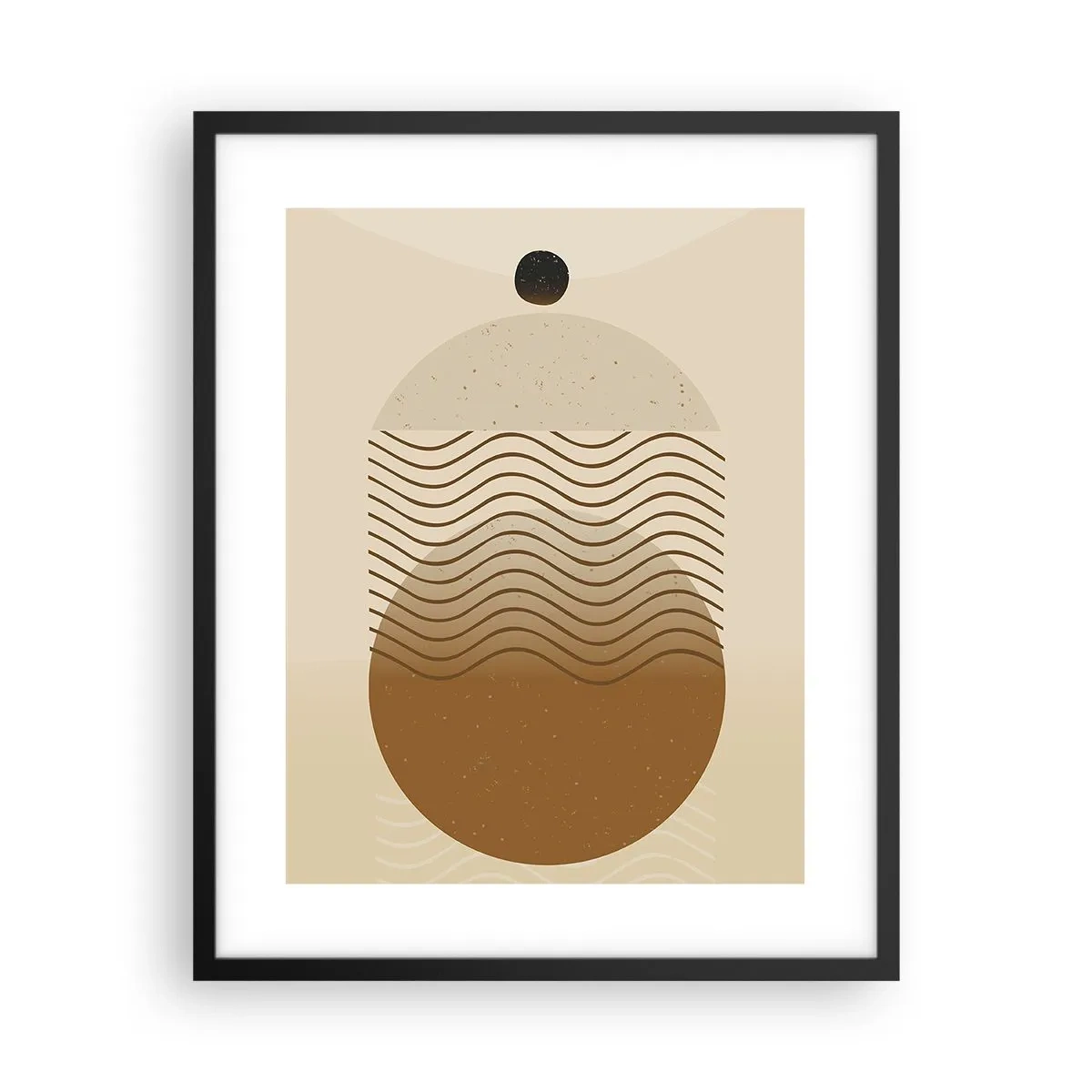 Affiche dans un cadre noir - Poster - Sur l'origine des figures géométriques - 40x50 cm