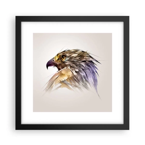 Affiche dans un cadre noir - Poster - Portrait d'un guerrier - 30x30 cm