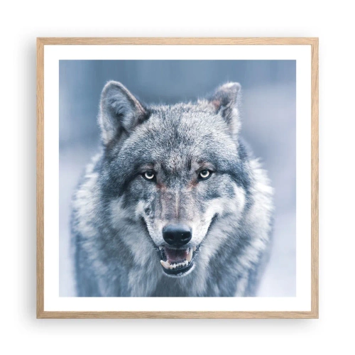 Affiche dans un chêne clair - Poster - Relèverez-vous le défi ? - 60x60 cm