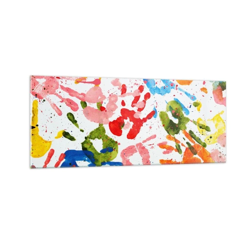 Impression sur verre - Image sur verre - Suivez les traces - 100x40 cm