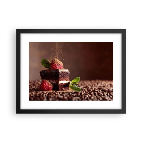 Affiche dans un cadre noir - Poster - La vie est douce - 40x30 cm