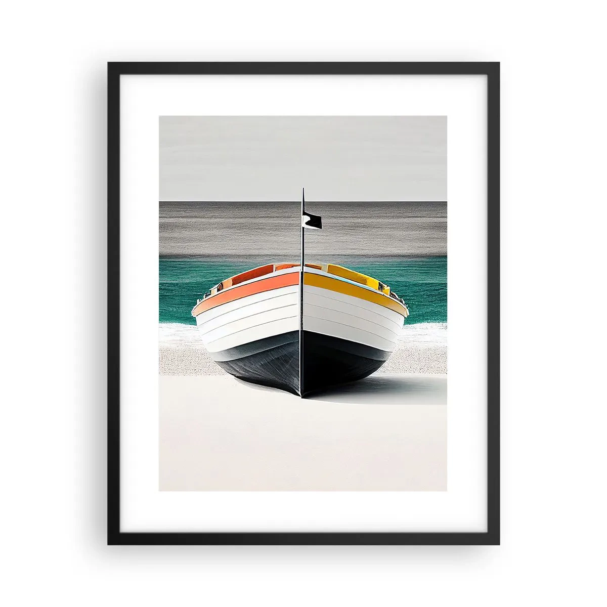Affiche dans un cadre noir - Poster - A sa place - 40x50 cm