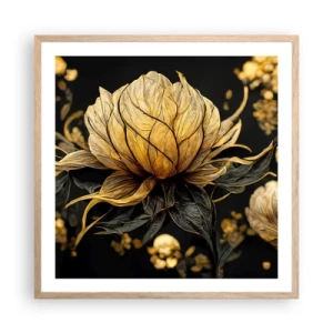 Affiche dans un chêne clair - Poster - Fragilité subtile - 60x60 cm