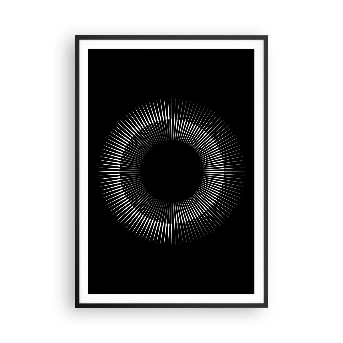 Affiche dans un cadre noir - Poster - Soleil noir - 70x100 cm