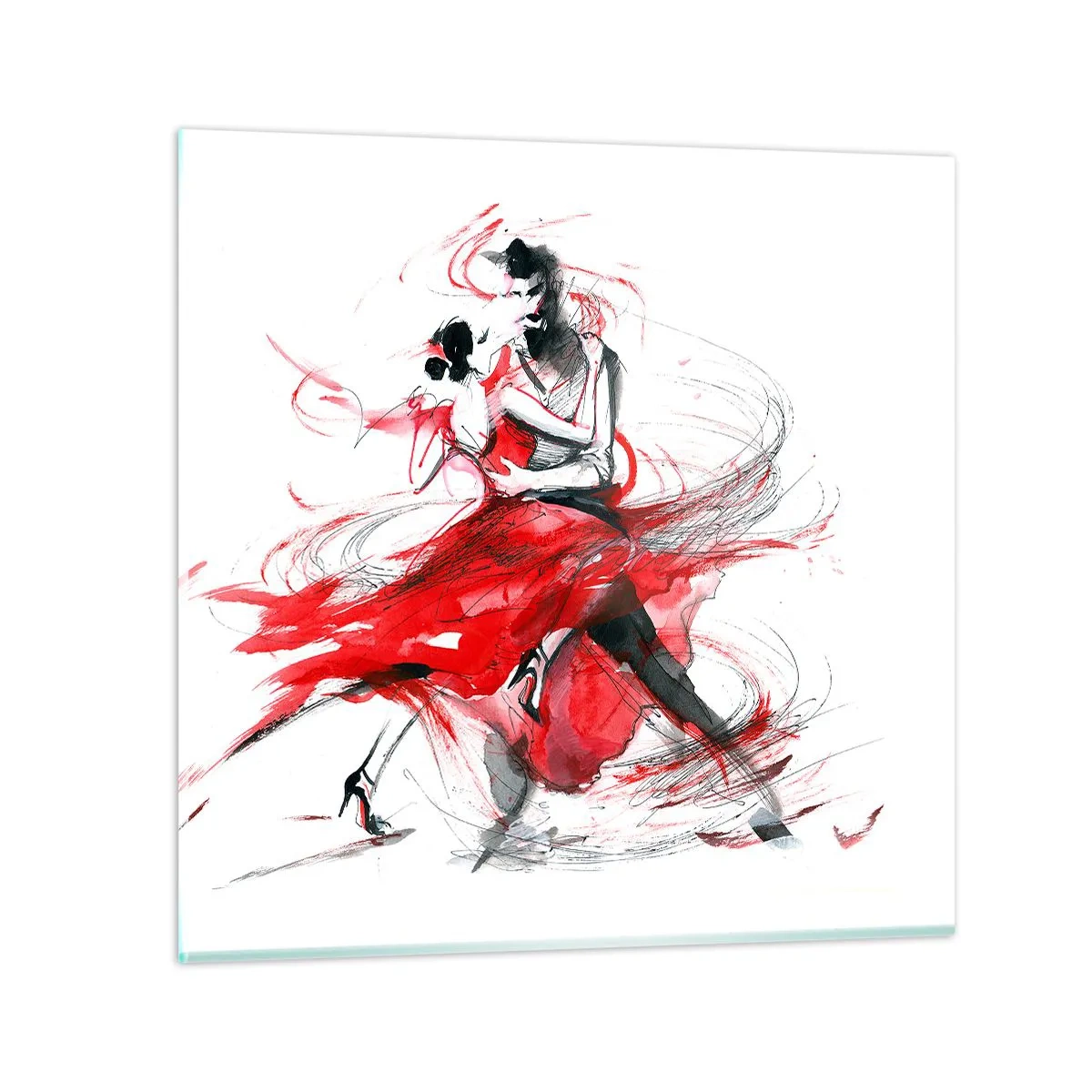 Impression sur verre - Image sur verre - Tango - le rythme de la passion - 70x70 cm