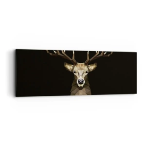 Impression sur toile - Image sur toile - Cerf cubique - 90x30 cm