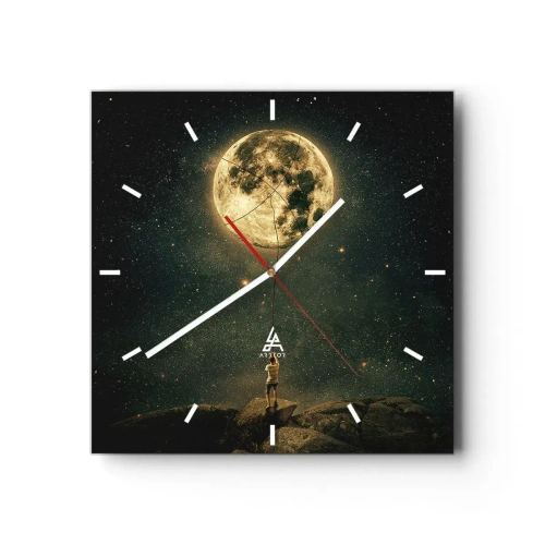 Horloge murale - Pendule murale - Celui qui a volé la lune - 40x40 cm