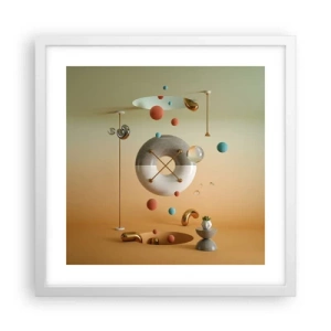 Affiche dans un cadre blanc - Poster - Tout peut arriver - 40x40 cm