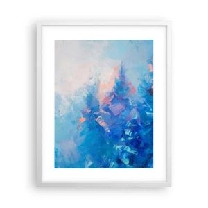 Affiche dans un cadre blanc - Poster - Abstraction hivernale - 40x50 cm