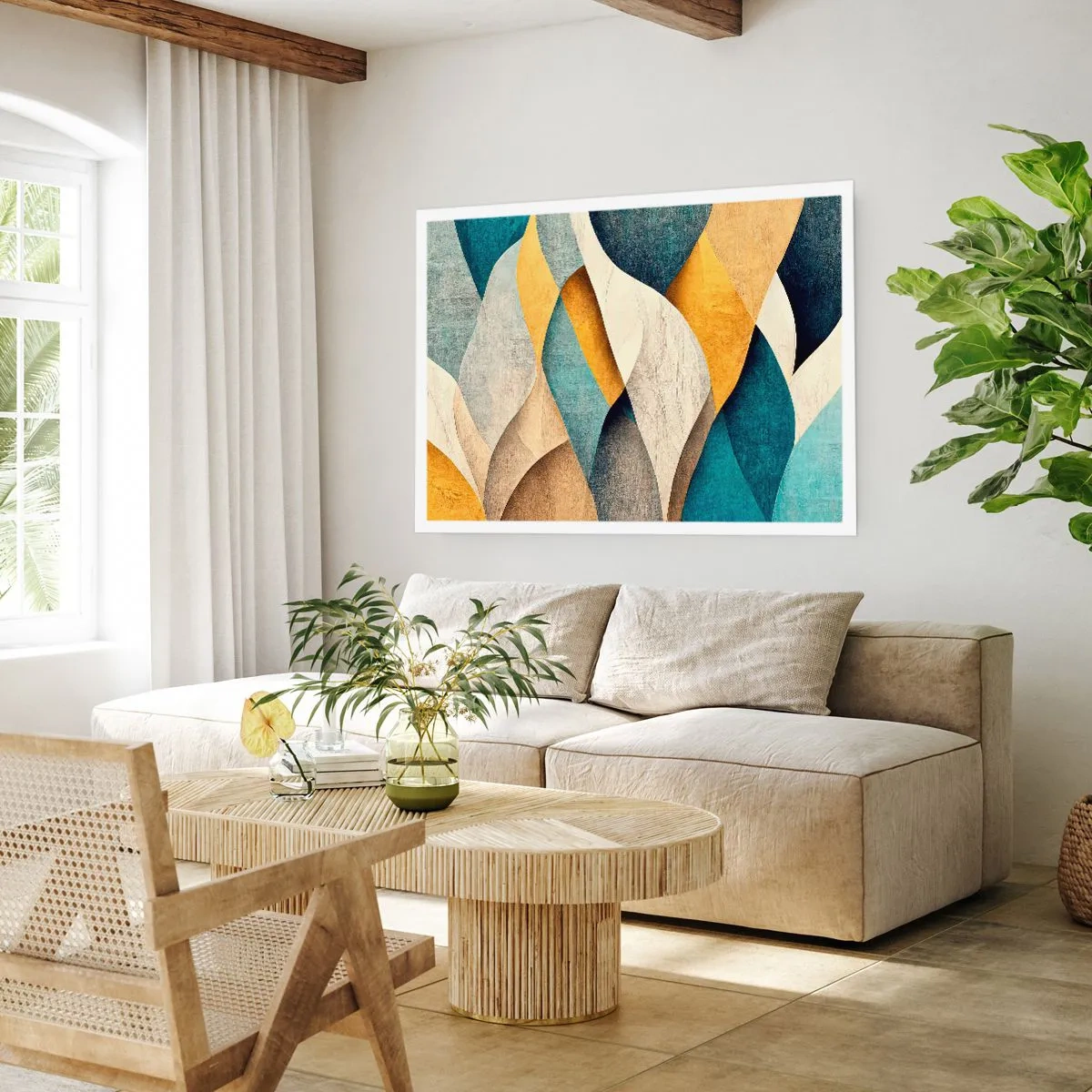 Affiche - Poster - Rythme et vague - 40x30 cm