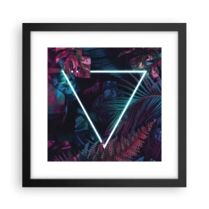 Affiche dans un cadre noir - Poster - Jardin de style disco - 30x30 cm