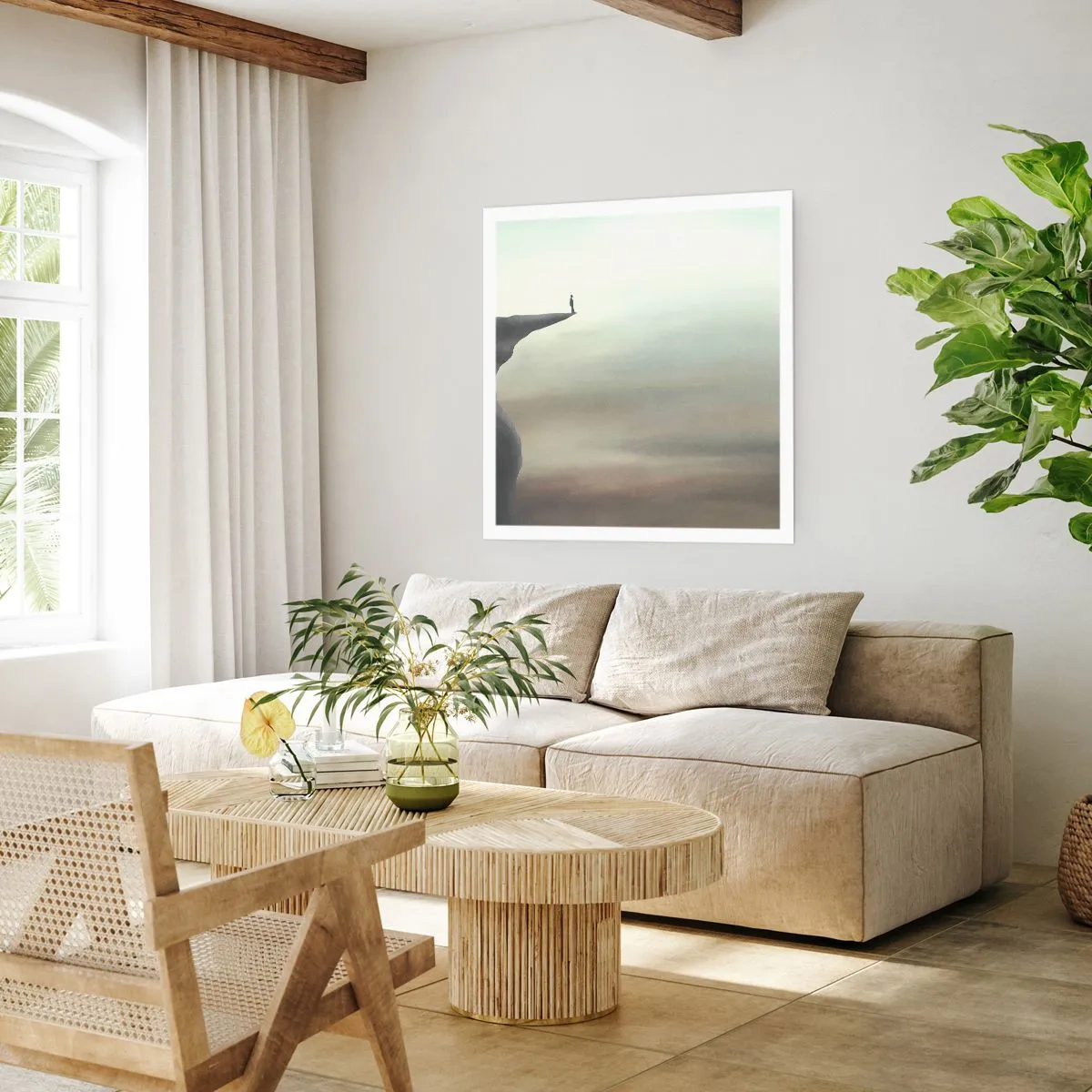 Affiche - Poster - Tout en haut, bien entendu! - 60x60 cm