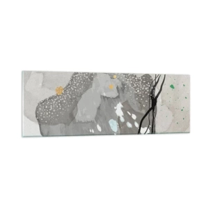 Impression sur verre - Image sur verre - Composition organique - 90x30 cm