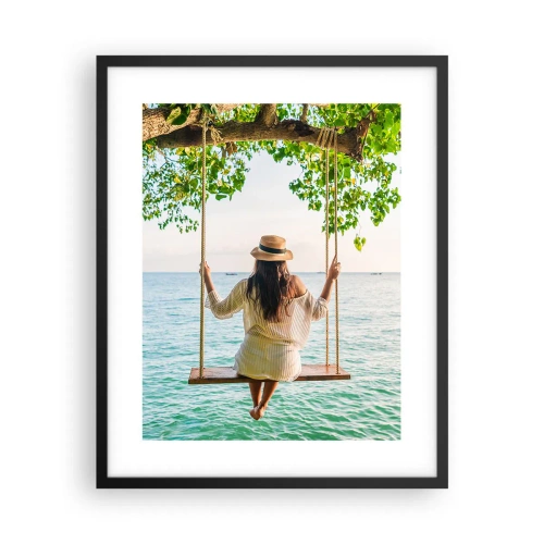 Affiche dans un cadre noir - Poster - La vie est belle - 40x50 cm