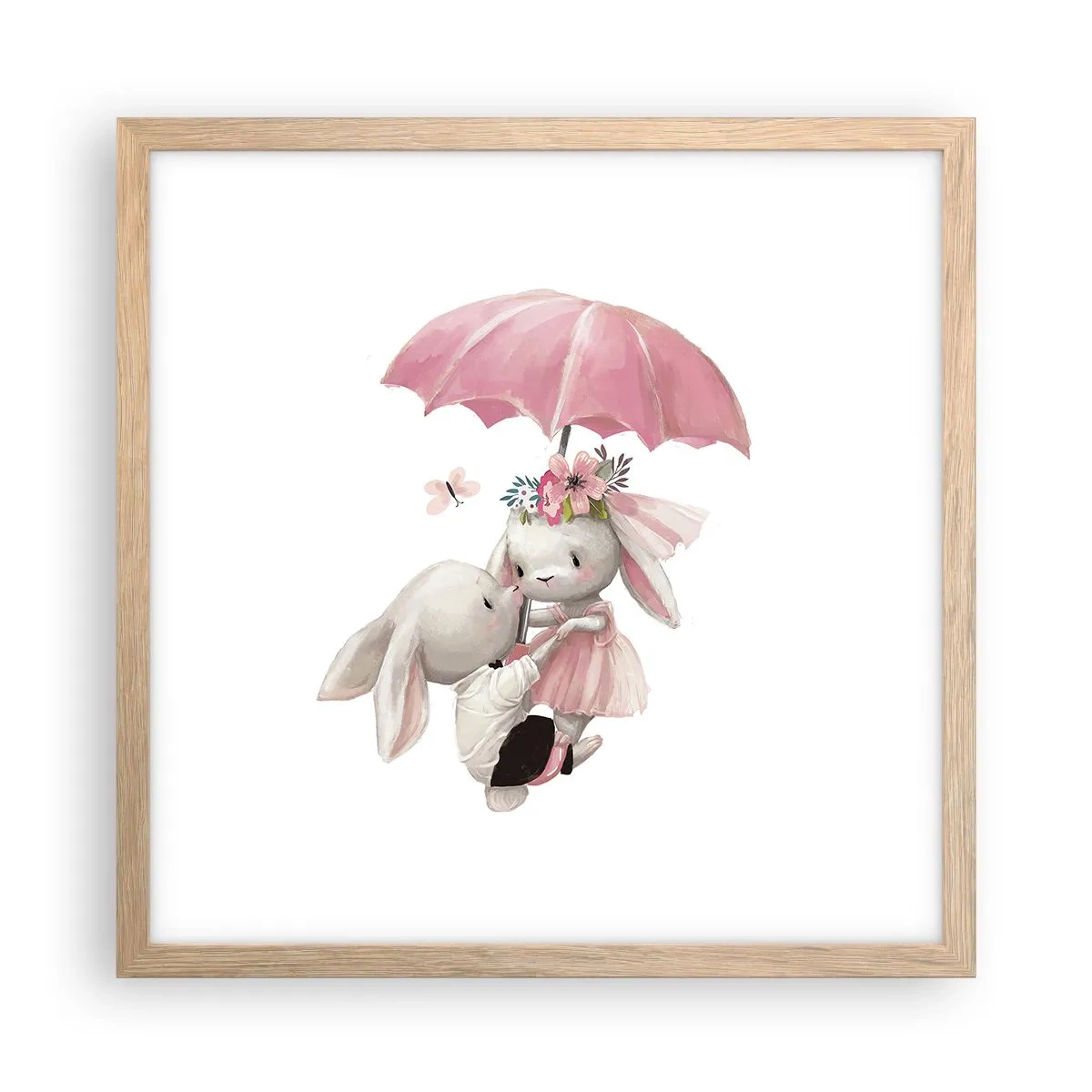 Affiche dans un chêne clair - Poster - C'est ça l'amour - 40x40 cm