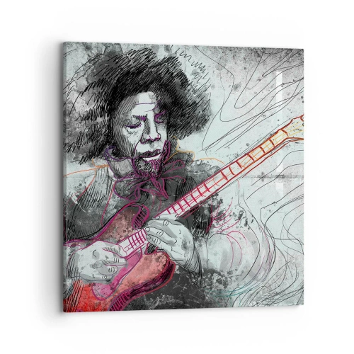 Impression sur toile - Image sur toile - Sur les vagues de la musique - 70x70 cm