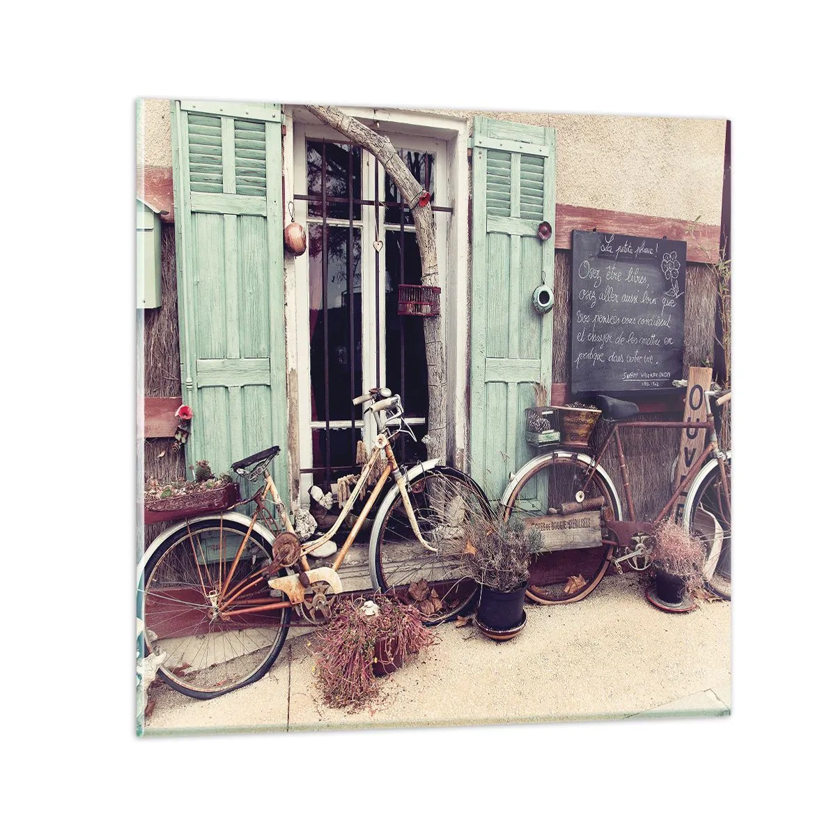 Impression sur verre - Image sur verre - Que la province vive - 50x50 cm