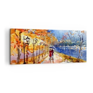 Impression sur toile - Image sur toile - Ensemble jusqu'au bout du temps - 100x40 cm