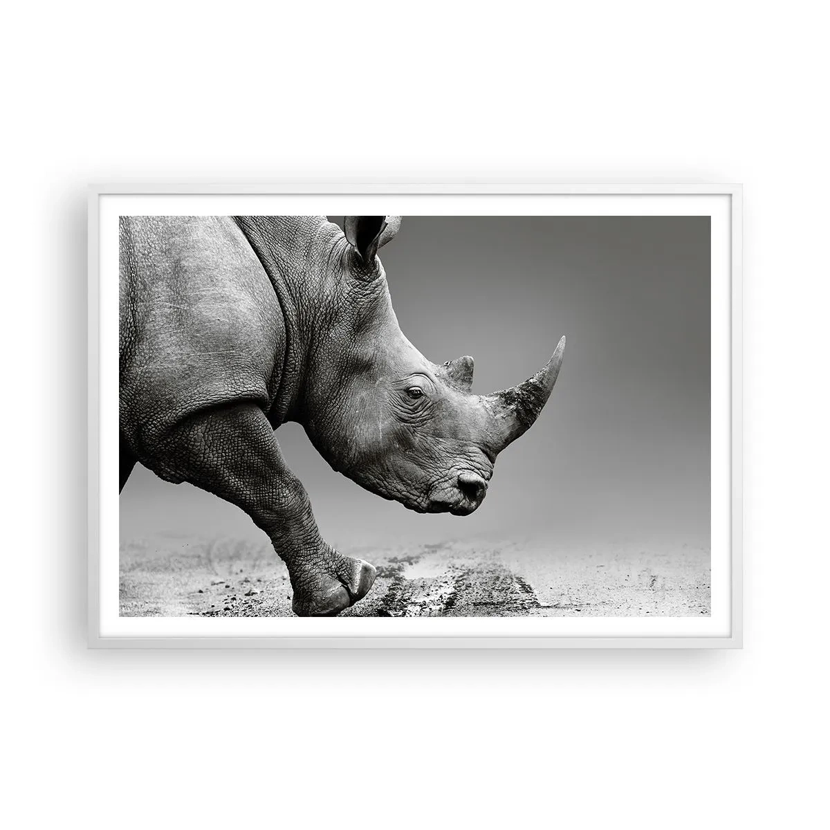 Affiche dans un cadre blanc - Poster - Force inarrêtable - 100x70 cm