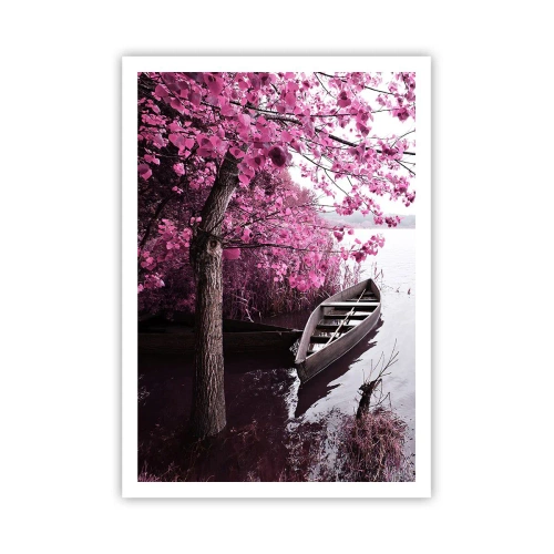 Affiche - Poster - Dans un silence rose - 70x100 cm