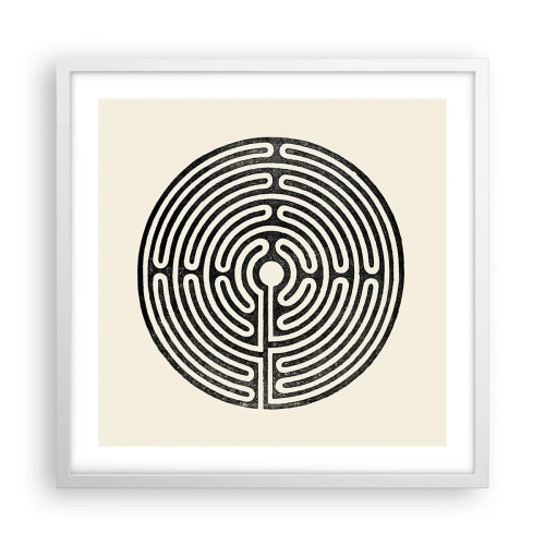 Affiche dans un cadre blanc - Poster - Ordre mystérieux - 50x50 cm