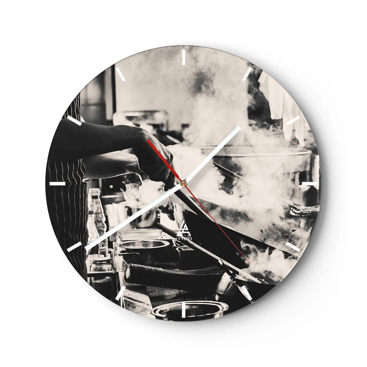 Horloge murale - Pendule murale - Alchimie des saveurs - 40x40 cm