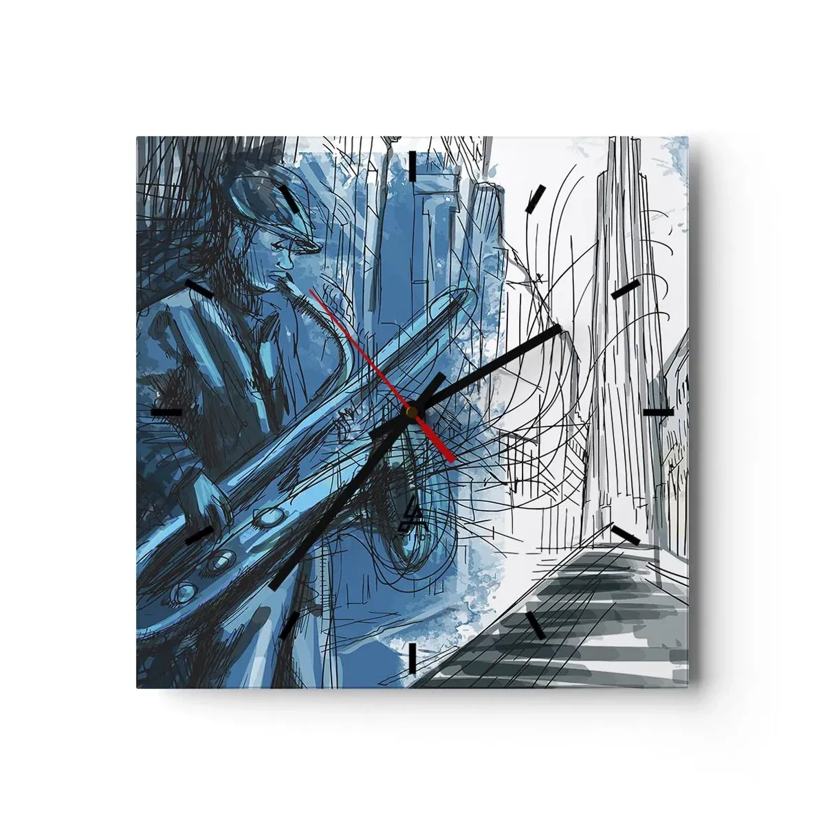 Horloge murale - Pendule murale - Rhapsodie urbaine - 40x40 cm