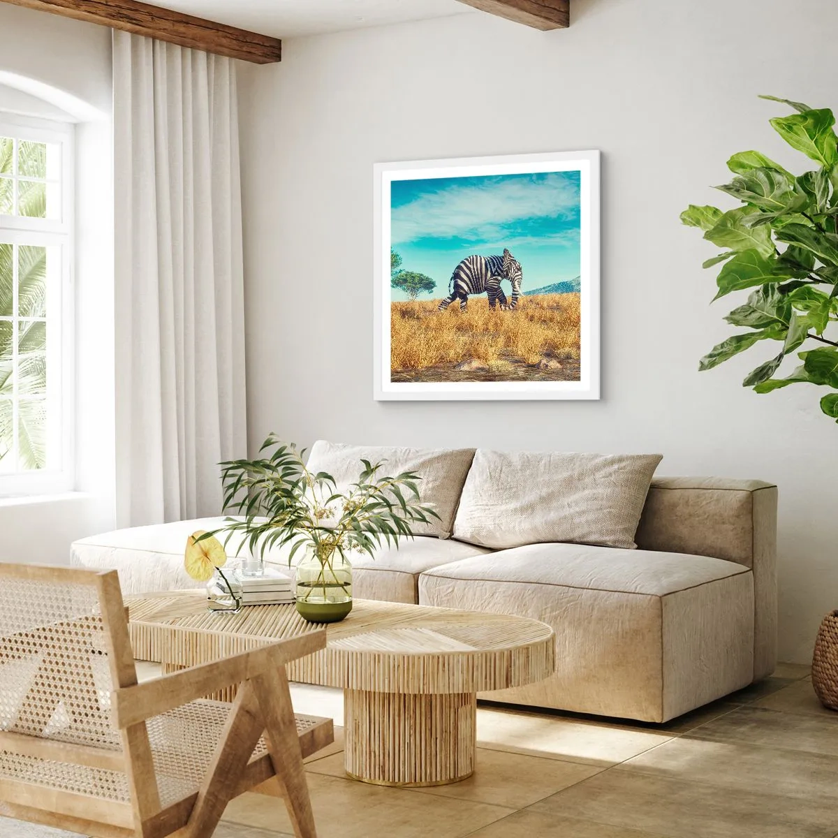 Affiche dans un cadre blanc - Poster - Le gris n'est déjà plus à la mode - 30x30 cm