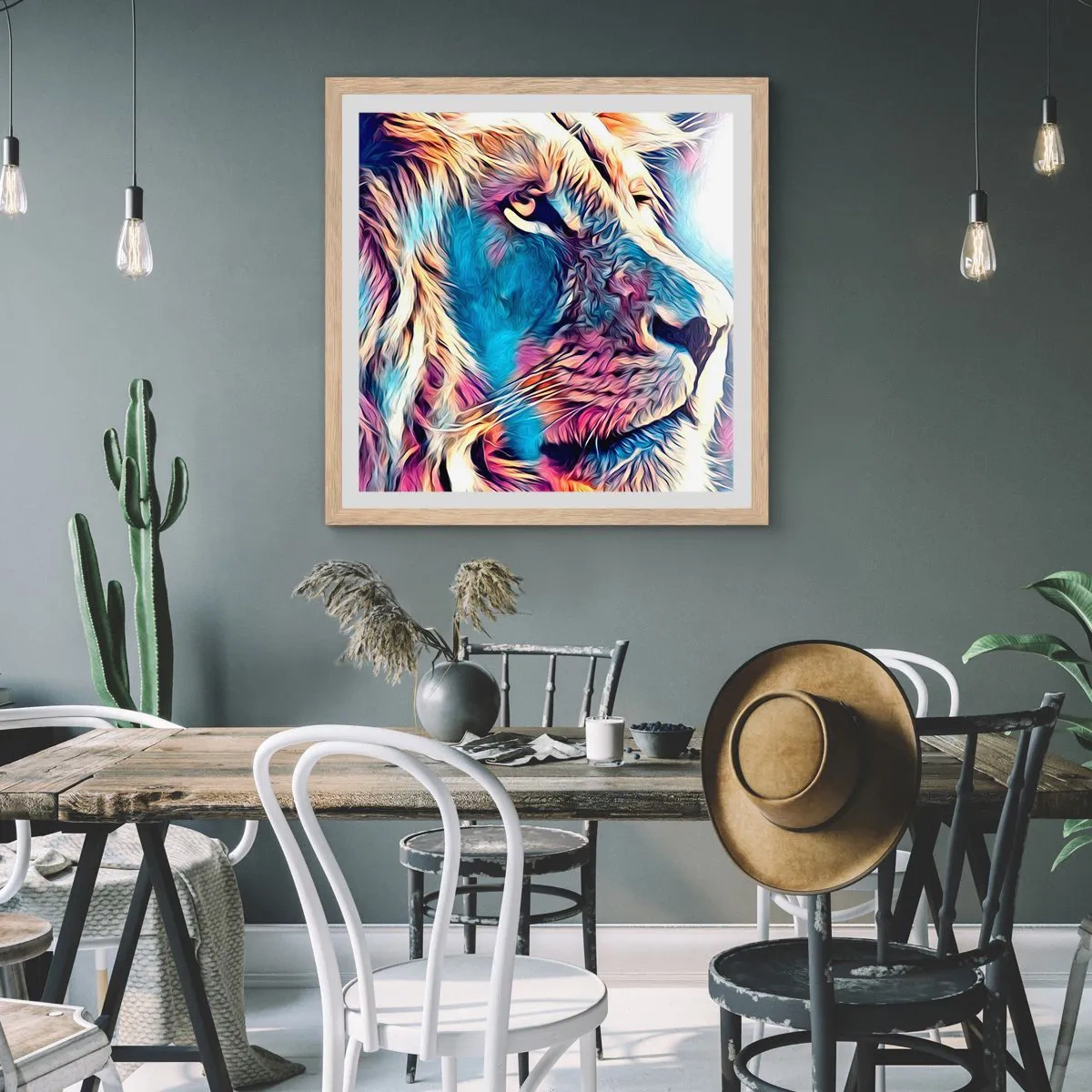 Affiche dans un chêne clair - Poster - L'intelligence de la nature - 50x50 cm