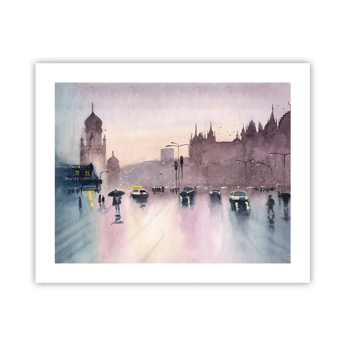 Affiche - Poster - Dans une brume pluvieuse - 50x40 cm