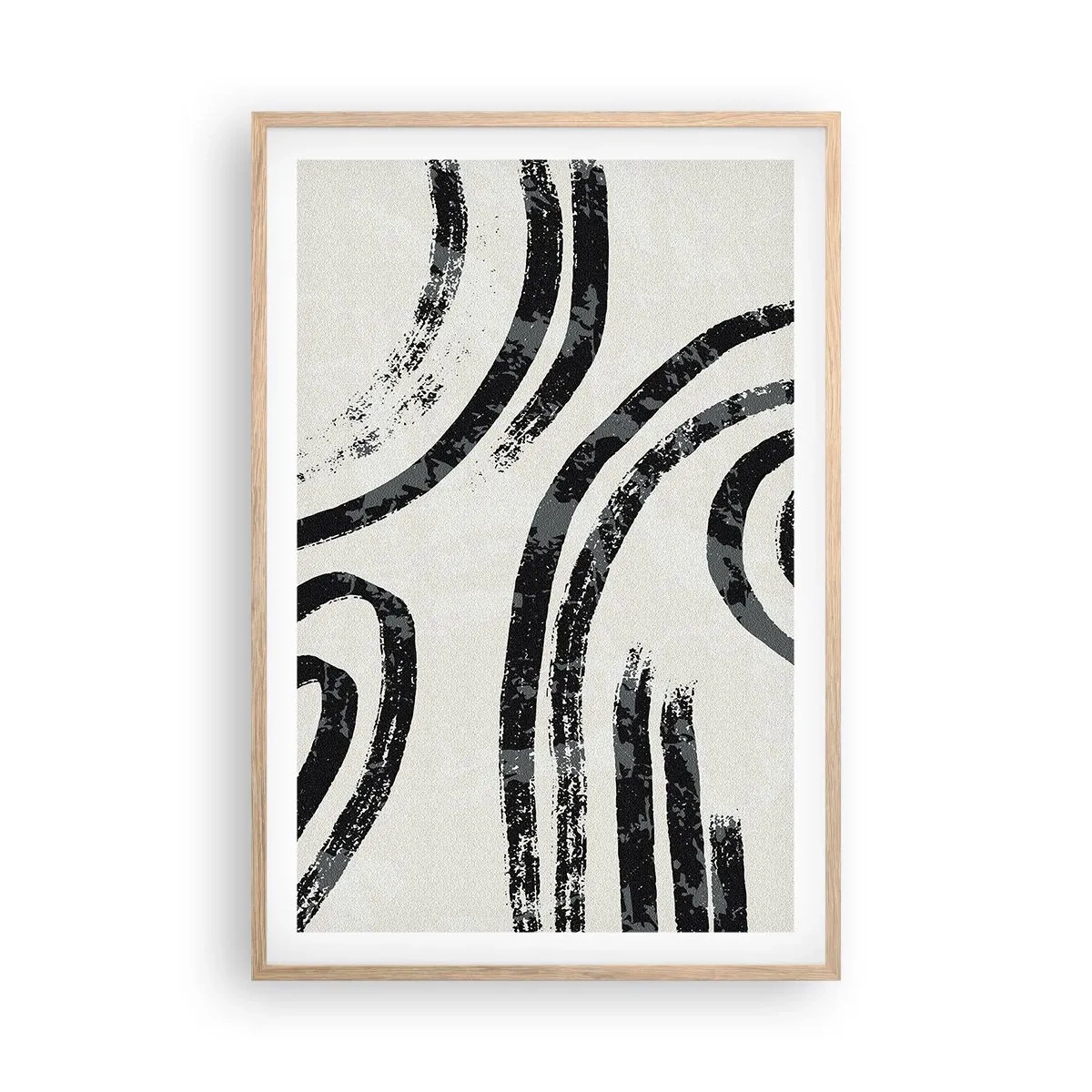 Affiche dans un chêne clair - Poster - À moitié arrêté - 61x91 cm