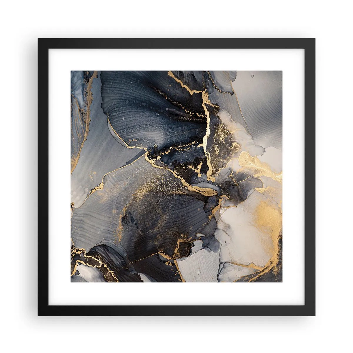 Affiche dans un cadre noir - Poster - La vie de la pierre - 40x40 cm