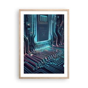 Affiche dans un chêne clair - Poster - Je pense comme ça… - 50x70 cm