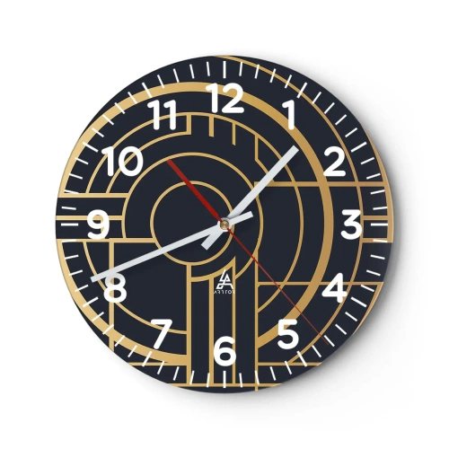 Horloge murale - Pendule murale - Rotation des éléments - 40x40 cm