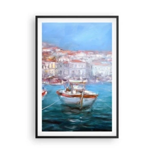 Affiche dans un cadre noir - Poster - Baie italienne - 61x91 cm