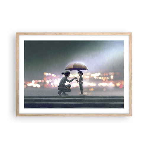 Affiche dans un chêne clair - Poster - Et maintenant, tout va bien - 70x50 cm