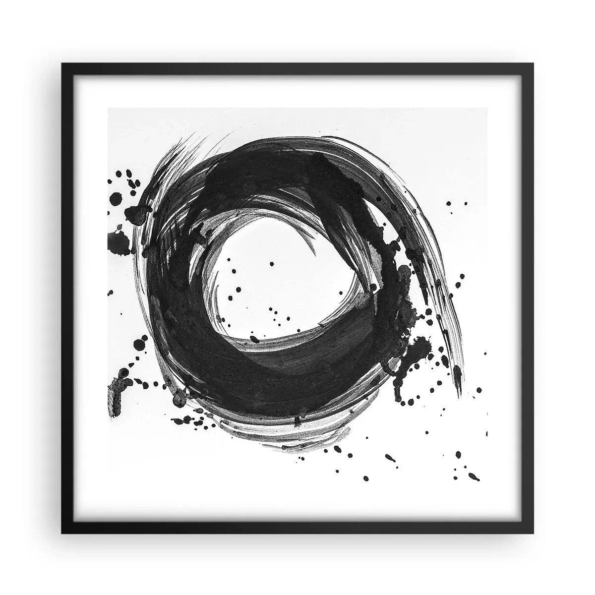 Affiche dans un cadre noir - Poster - Le tourbillon de la création - 50x50 cm