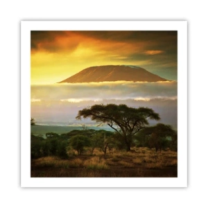 Affiche - Poster - Un rêve de voyageur - 60x60 cm