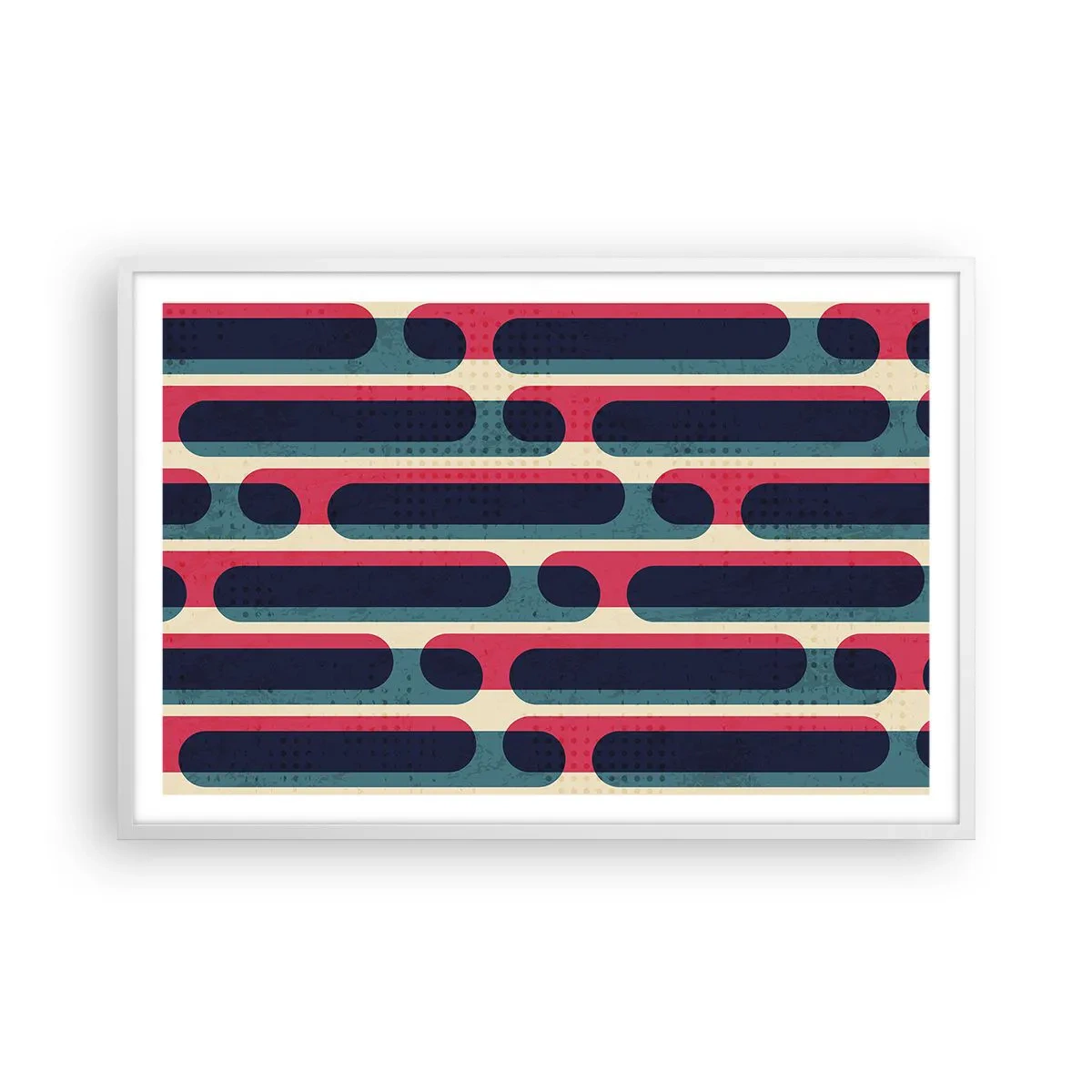 Affiche dans un cadre blanc - Poster - En profondeur et sur l'avant - 91x61 cm