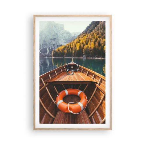 Affiche dans un chêne clair - Poster - Escapade en montagne - 61x91 cm