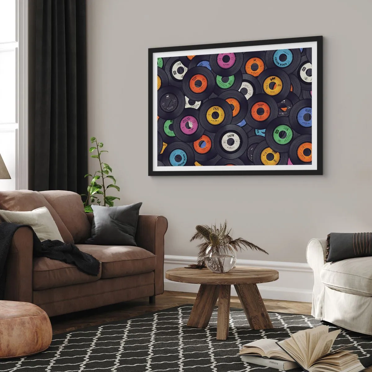 Affiche dans un cadre noir - Poster - Couleurs des classiques - 40x30 cm