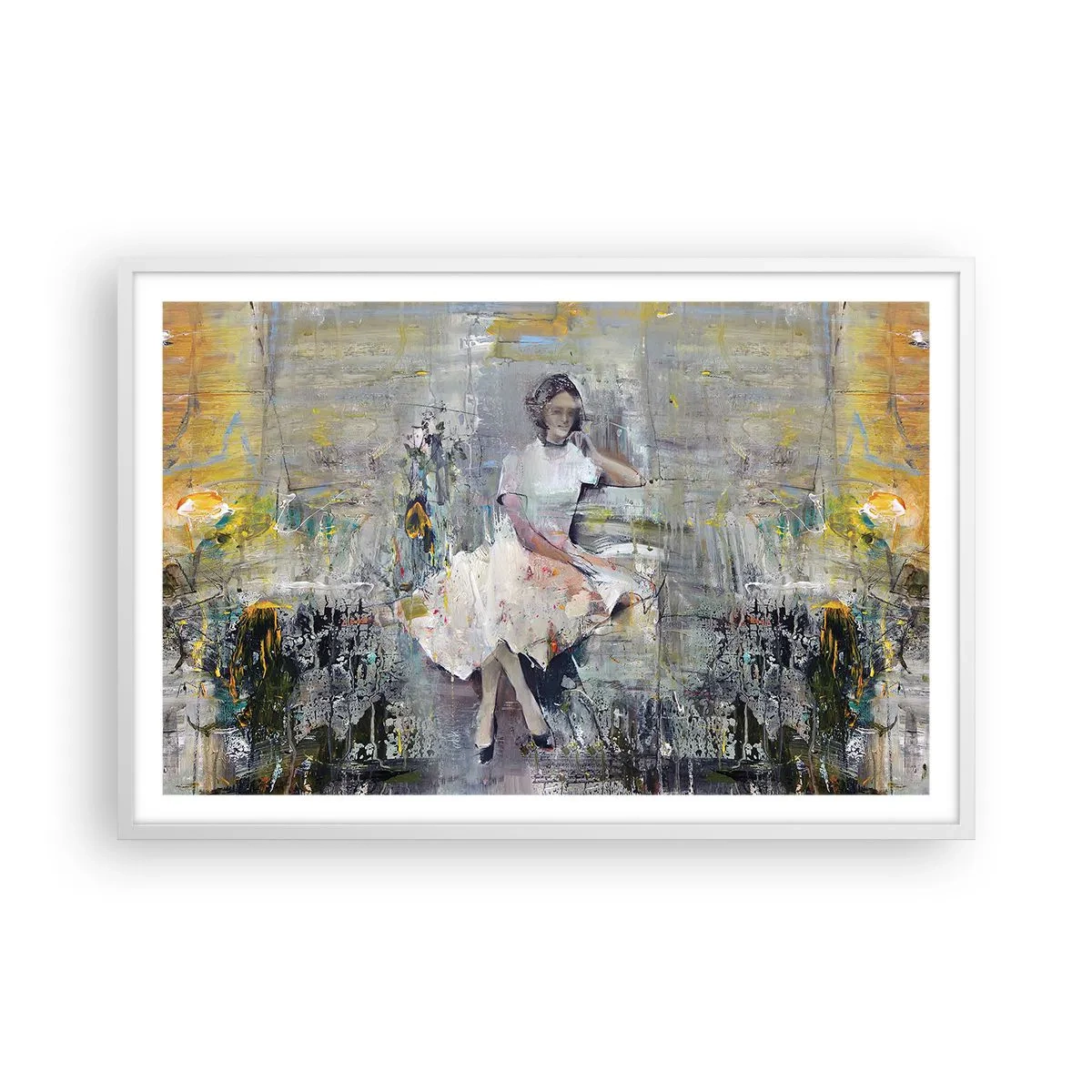 Affiche dans un cadre blanc - Poster - Classique et moderne - 91x61 cm