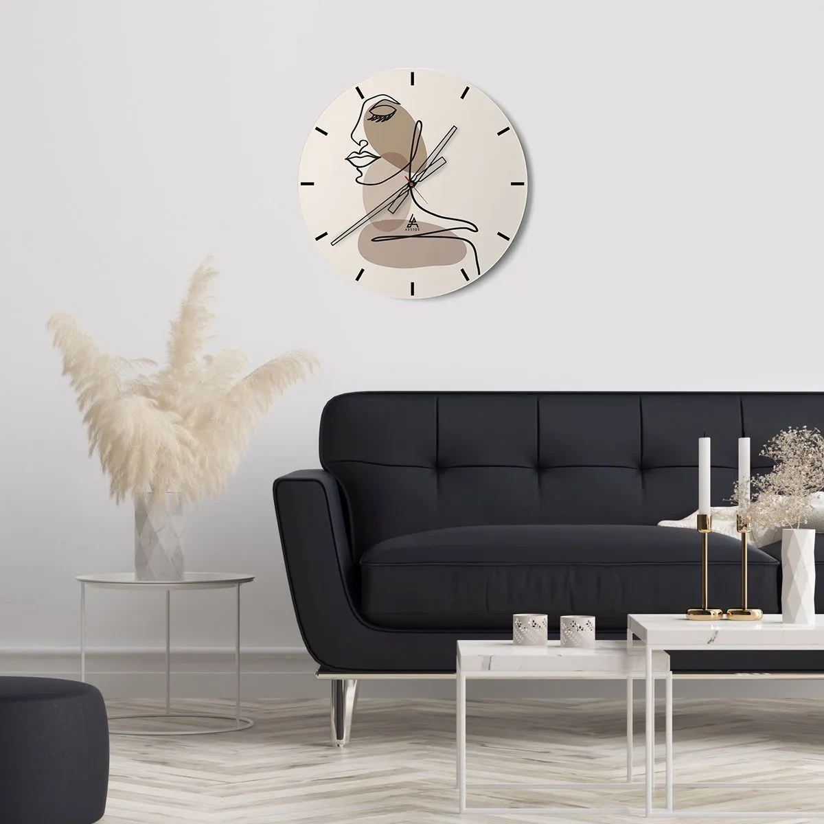 Horloge murale - Pendule murale - Une certaine ligne de beauté - 40x40 cm