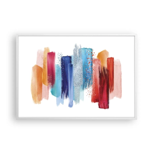 Affiche dans un cadre blanc - Poster - En haut et en bas - 100x70 cm